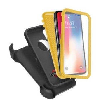 Unbreakable cover with belt clip for iPhone XS/X