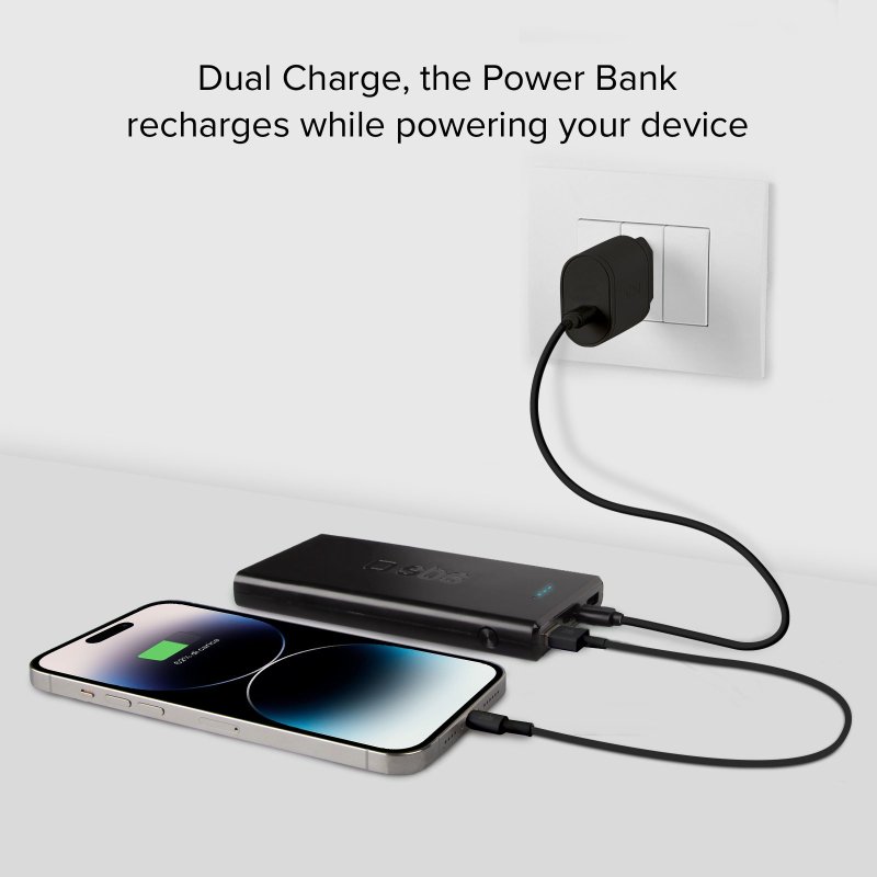 10,000 mAh powerbank with 20W Power Delivery technology (PD)