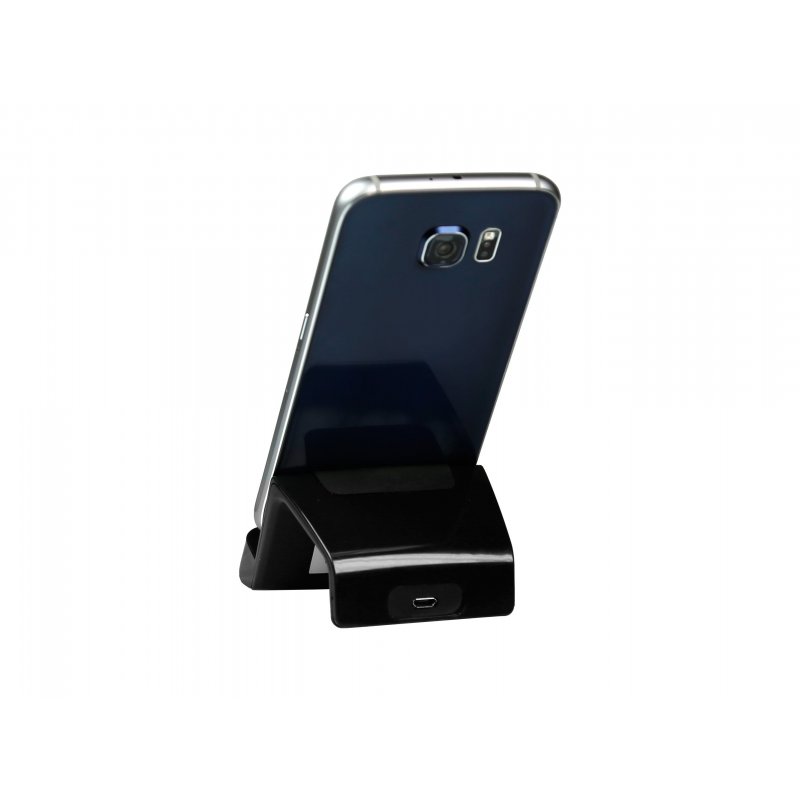 Table stand with recharge function for smartphone with Micro-USB connector