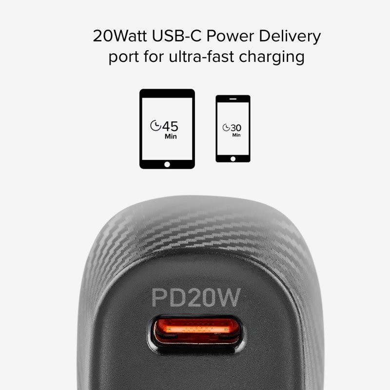 Car Charger with USB-C and USB-A