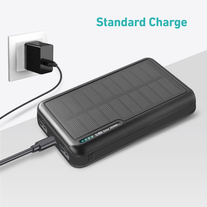 Batería Portátil Powerbank Solar de 20000 MAH fabricado de