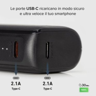 Ultra-compact 5,000 mAh power bank