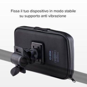 Rain-resistant mobile phone holder for bicycles and scooters