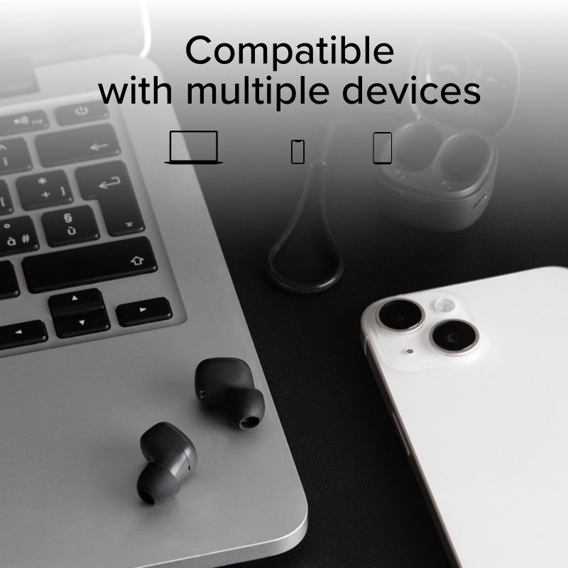 Mini TWS earphones with 200 mAh charging case