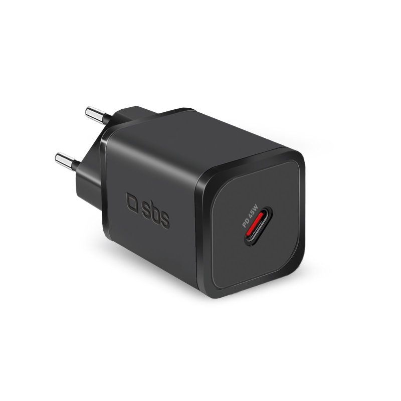 Wall charger with LCD screen, 1 USB-C PD 45W output