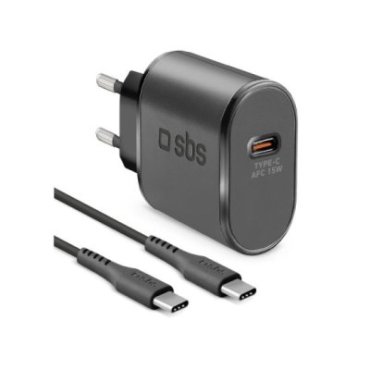 Kit with 15W mains charger and USB-C - USB-C cable