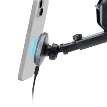 Magnetic car mount for windshield and dashboard compatible with MagSafe charging