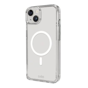 Rigid transparent case compatible with MagSafe charging for iPhone 15 Plus/14 Plus