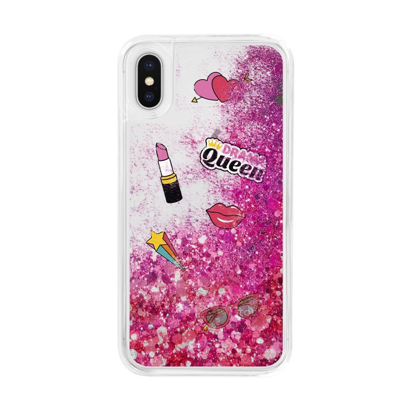 Hard cover with glitter for iPhone XS and iPhone X