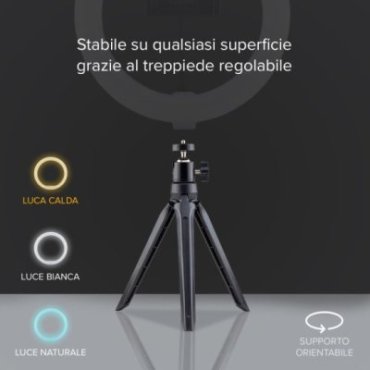 Tripod with 20cm Selfie Ring Light