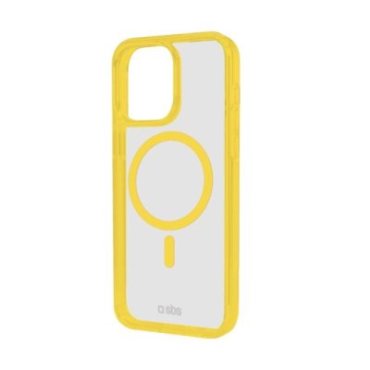 Cover per iPhone 15 Pro Max con bordi colorati compatibile con ricarica MagSafe