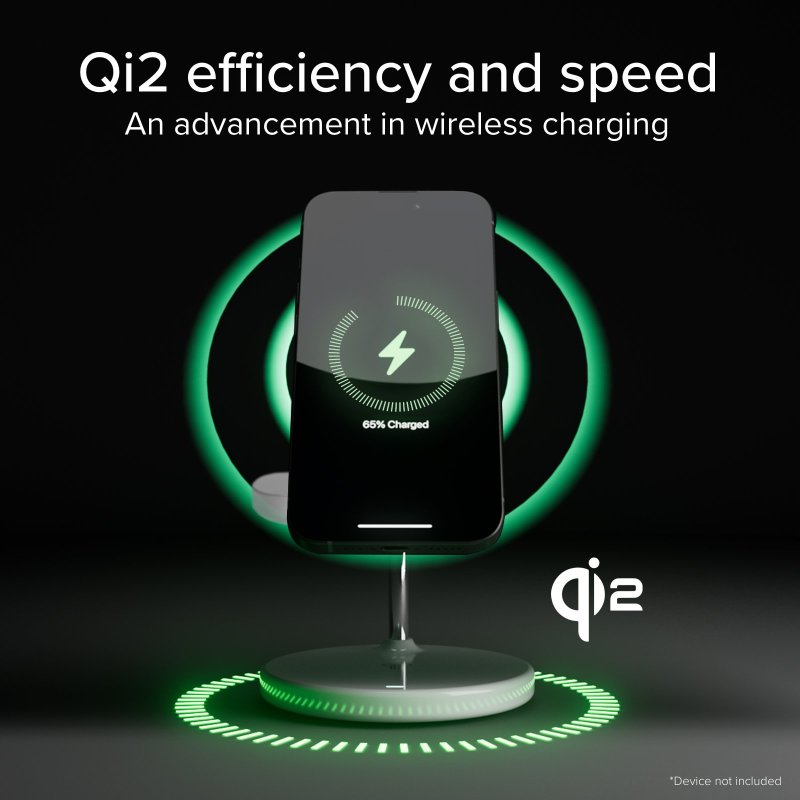 Qi2 3x1 Wireless Charging Station for iPhone 15/14/13/12, Android smartphones, Apple Watch and wireless earphones