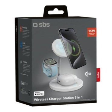 Qi2 3x1 Wireless Charging Station for iPhone 15/14/13/12, Android smartphones, Apple Watch and wireless earphones