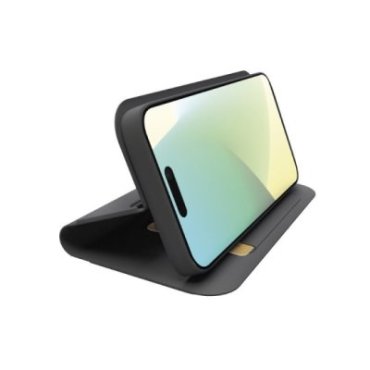 Custodia a libro con supporto stand e superficie soft touch per iPhone 16