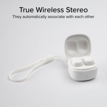 Mini TWS earphones with 200 mAh charging case