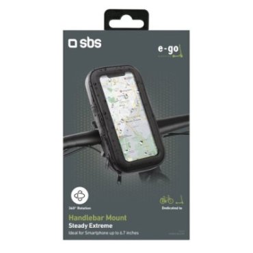 Rain-resistant mobile phone holder for bicycles and scooters