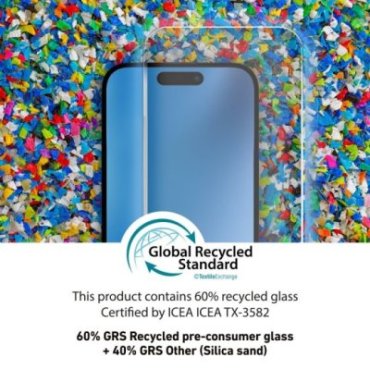 Eco-friendly screen protector made of recycled materials for iPhone 15 Pro