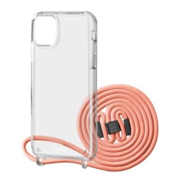 Transparent cover with coloured neck strap for iPhone 12/12 Pro