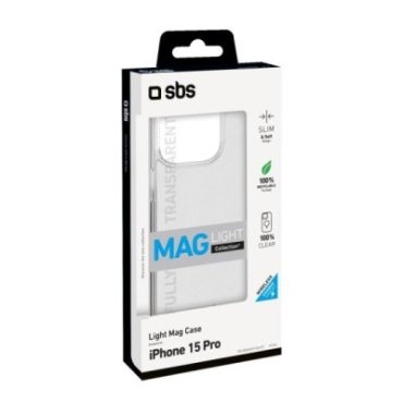 Rigid transparent case compatible with MagSafe charging for iPhone 15 Pro