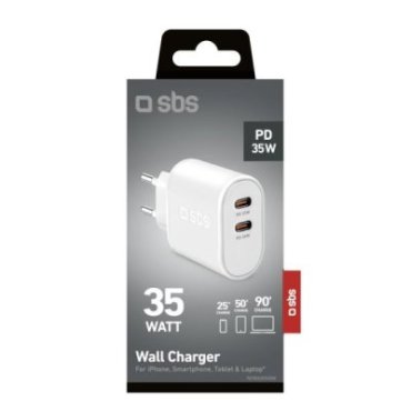 35W Power Delivery Wall Charger with two USB-Cs