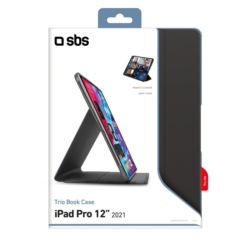 Book case for iPad Pro 12 2021/12.9 2022 with stand