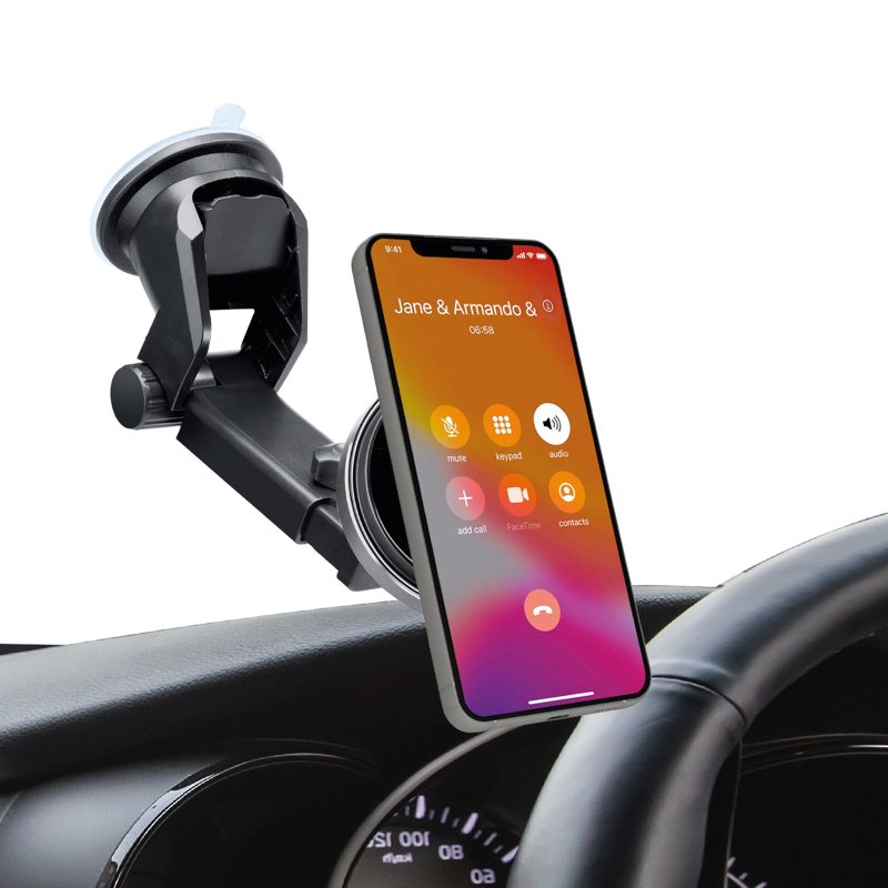 Support de téléphone pour voiture compatible avec le support de voiture  MagSafe [aimants améliorés pour le crochet de bouche d'air et plus forts]  Air réglable à 360°