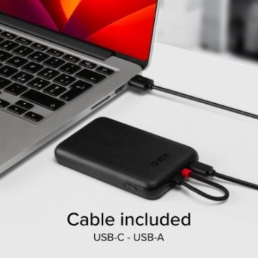 5000 mAh powerbank with integrated USB-C cable, 20W PD charger compatible with MagSafe wireless charging