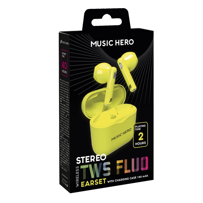 Fluo-colored TWS earphones