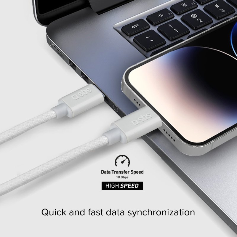 USB-C 3.2 compatible 100W Power Delivery charging and data cable