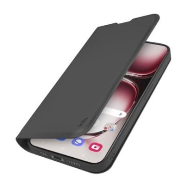 Custodia a libro con supporto stand e superficie soft touch per Oppo Reno 12 Pro