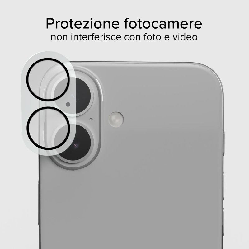 iPhone 16/16 Plus camera glass, with D3O material