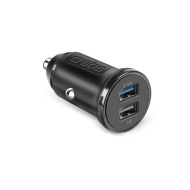 Mini caricatore auto 12 Watt- Ricarica rapida con due porte USB universali