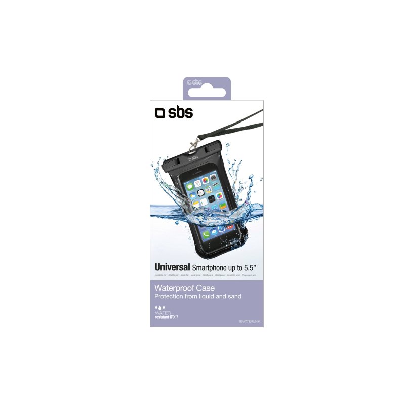 Case waterproof for smartphone up to 5.5\"