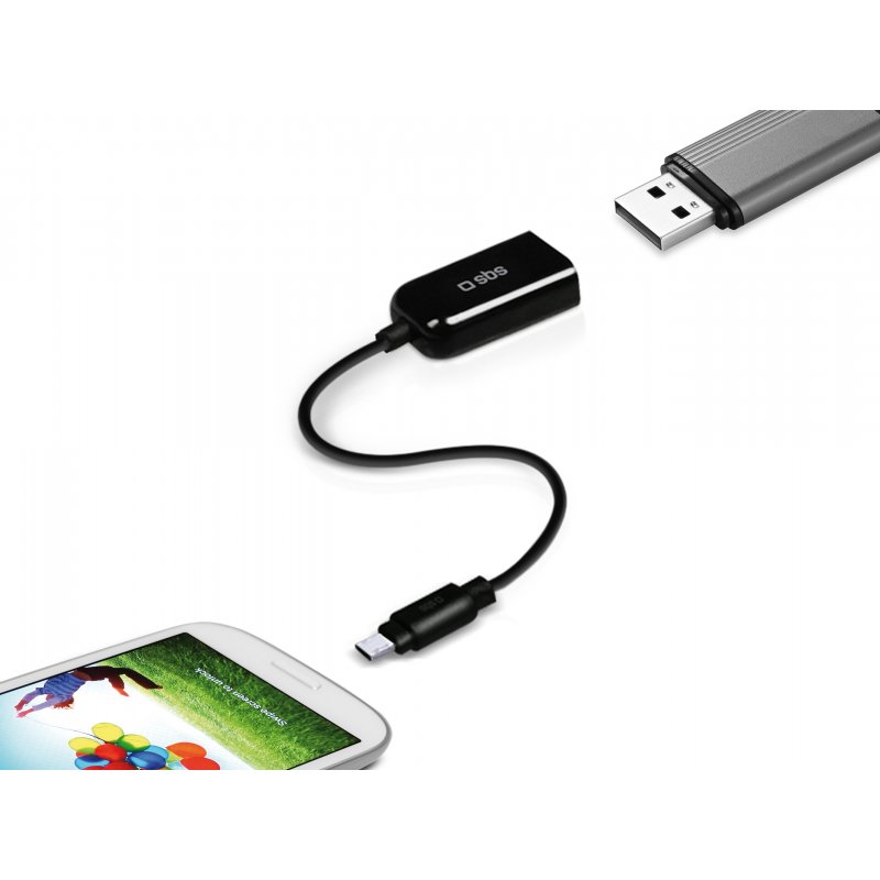 Cable OTG MicroUSB con alimentación para SmartPhones y Tablets