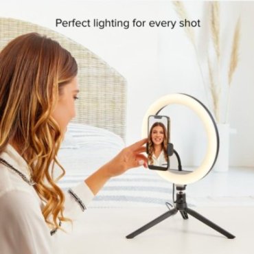 Multicolour LED ring with tripod for photos and videos