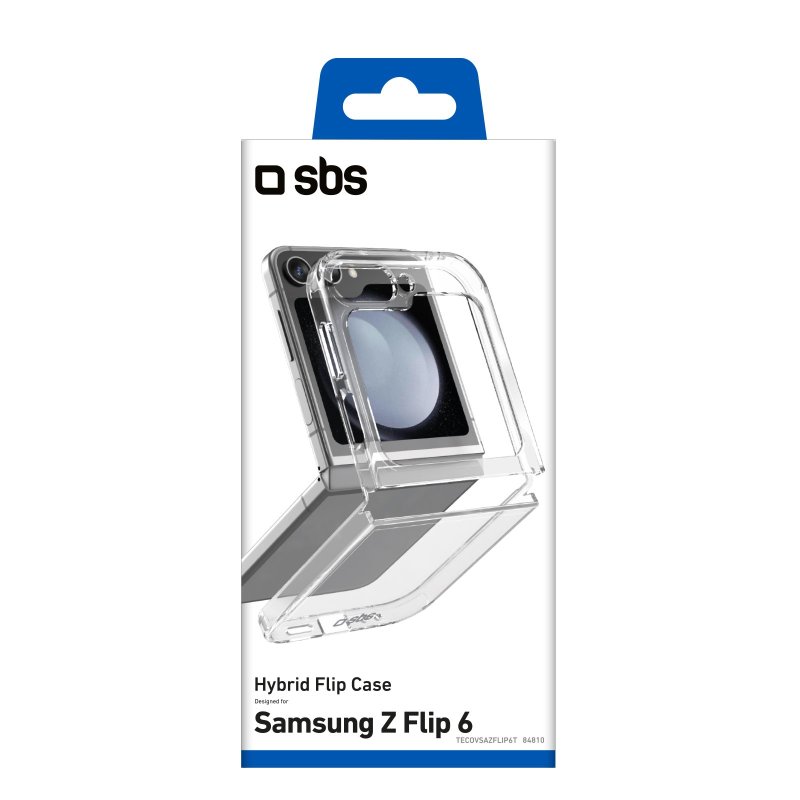 Hybrid Case for Samsung Z Flip 6, transparent flip case