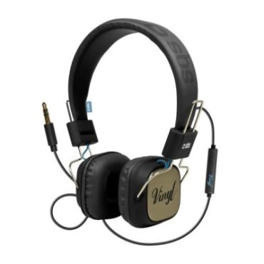 Vinyl stereo headphones