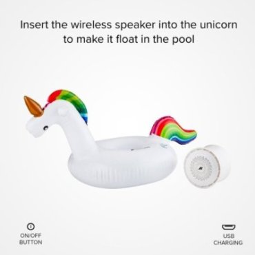 Wireless speaker with inflatable