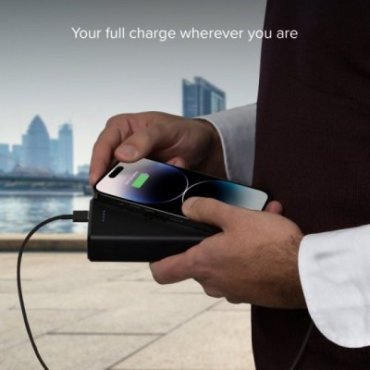 Fast charge powerbank: 20,000 mAh, 2 USBs