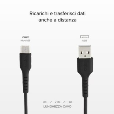 Charging cable with USB 2.0 and Micro-USB outputs