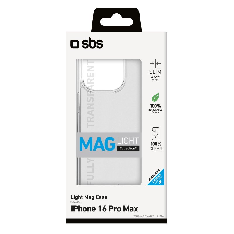 Rigid transparent case compatible with MagSafe charging for iPhone 16 Pro Max