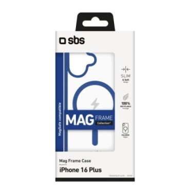 Cover for iPhone 16 Plus with coloured edges compatible with MagSafe charging