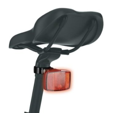 Rear bike reflector with integrated locator compatible with the Apple Find My app