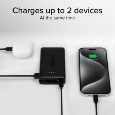 20W 10000mAh Power Delivery power bank with built-in USB-C cable