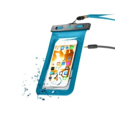 Funda impermeable con conector jack 3,5 mm para smartphone hasta 5,5"