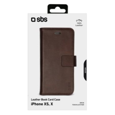 Genuine leather book case for iPhone XS/X