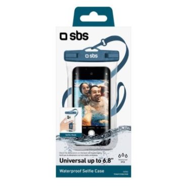 Waterproof case with selfie grip, universal size for smartphones up to 6.8\"