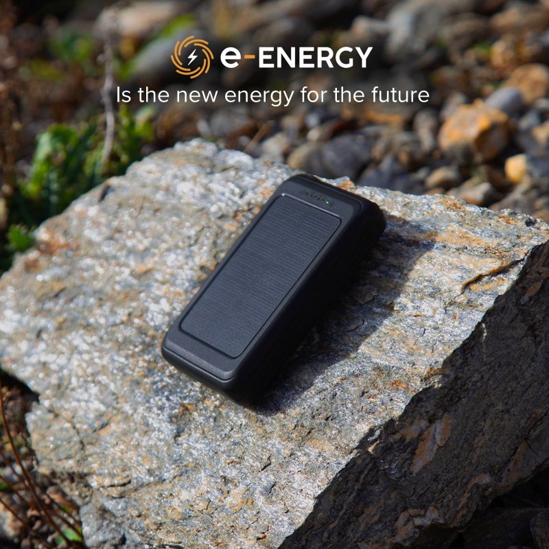 5000 mAh solar power bank with wireless charging