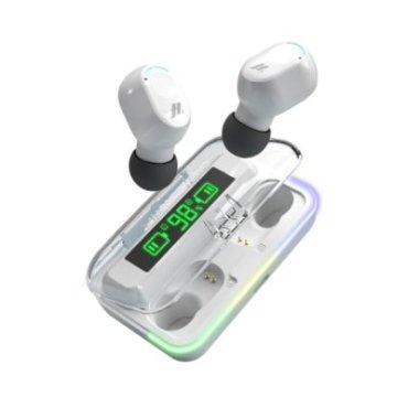 TWS earphones with charging case and LCD screen