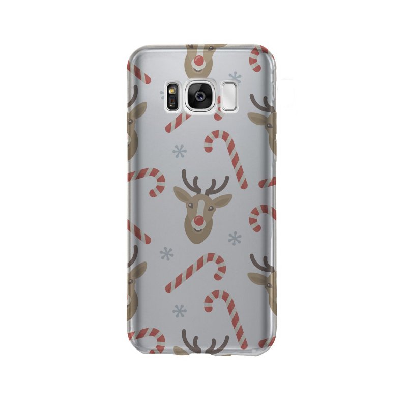 Christmas reindeer and candy canes cover for Samsung Galaxy S8